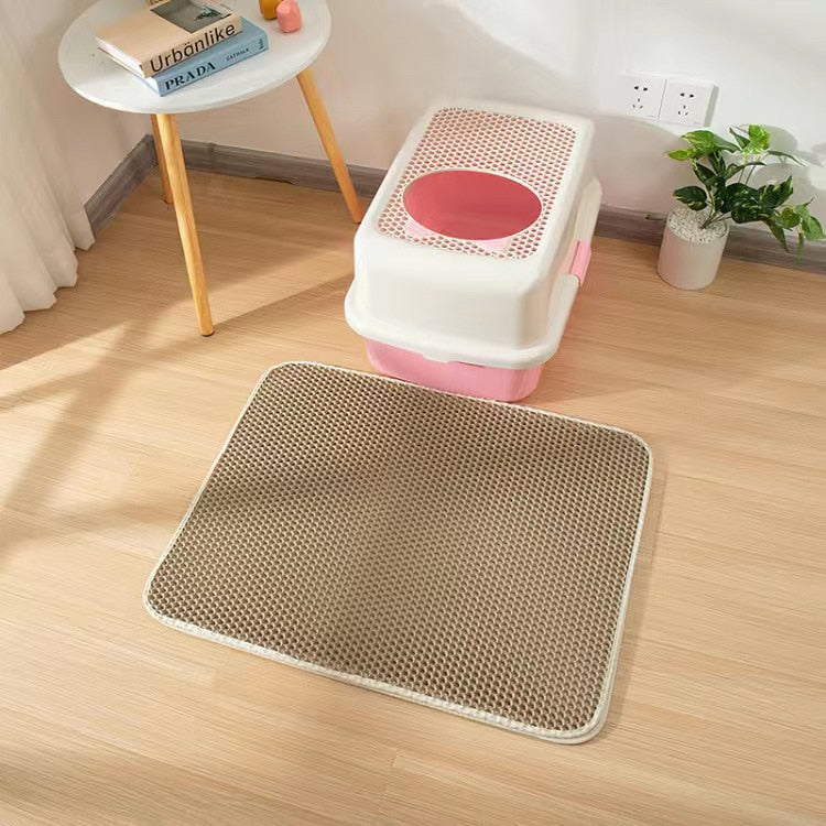 Double Layer Non-Slip Mat Water Proof And Washable Litter Box Mat