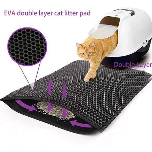 Double Layer Non-Slip Mat Water Proof And Washable Litter Box Mat