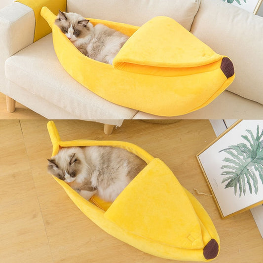 Funny Banana House Cat Bed Cute & Cozy