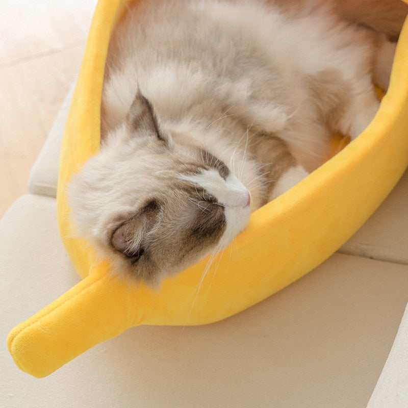 Funny Banana House Cat Bed Cute & Cozy