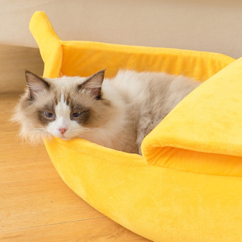 Funny Banana House Cat Bed Cute & Cozy