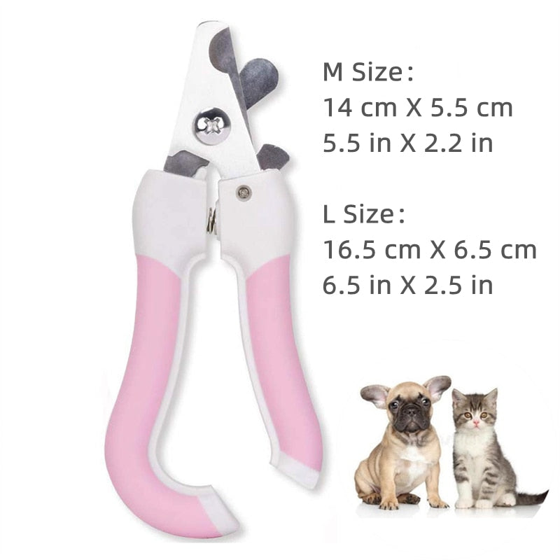 Professional Pet Nail Clipper with Safety Guard Stainless Steel Scissors