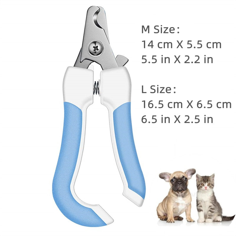 Professional Pet Nail Clipper with Safety Guard Stainless Steel Scissors